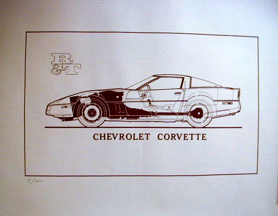 Corvette 1983 Road & Track Print 3/100